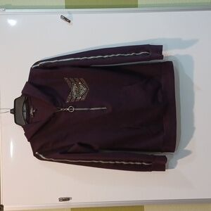 Giuseppe Zanotti Unisex Euro sz 42 (US-wmn/med, men/sm) merlot half zip, hoodie